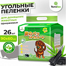 Пеленки угольные TomiZoo для домашних животных гигиенич. впитывающие одноразовые, L (60х90 см), 2