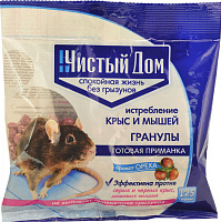 Гранулы от крыс и мышей с запахом ореха Чистый дом, пакет 125 гр.