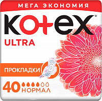 Прокладки Kotex Ultra Normal (сеточка), 40 шт.