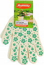 Перчатки для садовых работ Хозяюшка Мила трикотажные с дизайн напылением ПВХ green